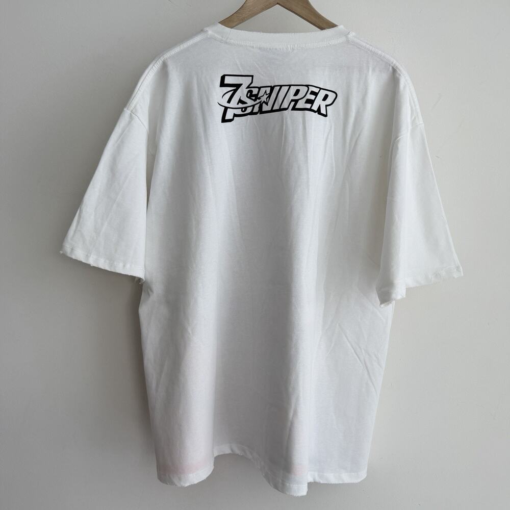Triple Sevens Sniper Gang Kodak Black Shirt Mens XL White Graphic Streetwear Rap - Picture 4 of 7